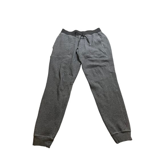 Lululemon Mens Medium Charcoal Gray‎ At Ease Joggers Textured LM5642S Pants - Picture 1 of 9
